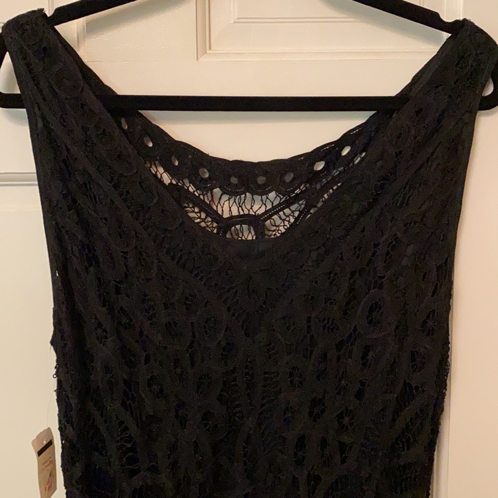 NWT Carole Little black lace dress